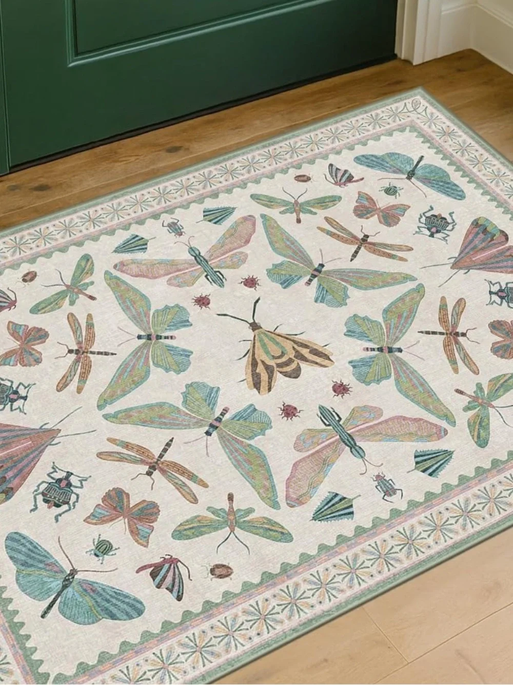 🆕 ANTHRO STYLE Rug Butterfly Moth Apothecary Soft Machine Washable Door Bathroom